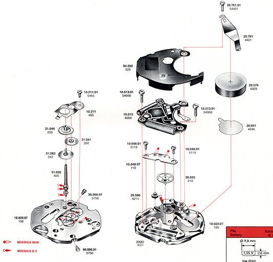 France Ebauches FE 6320 N.O.S. QUARTZ Watch Movement Replacement Bulk Wholesale - Experts Watches - France Ebauches