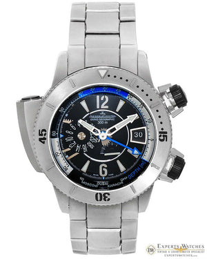 Sold!! JAEGER LeCOULTRE Master Compressor Titanium Diving PRO Geographic GMT Watch 46mm - Experts Watches - Jaeger LeCoultre