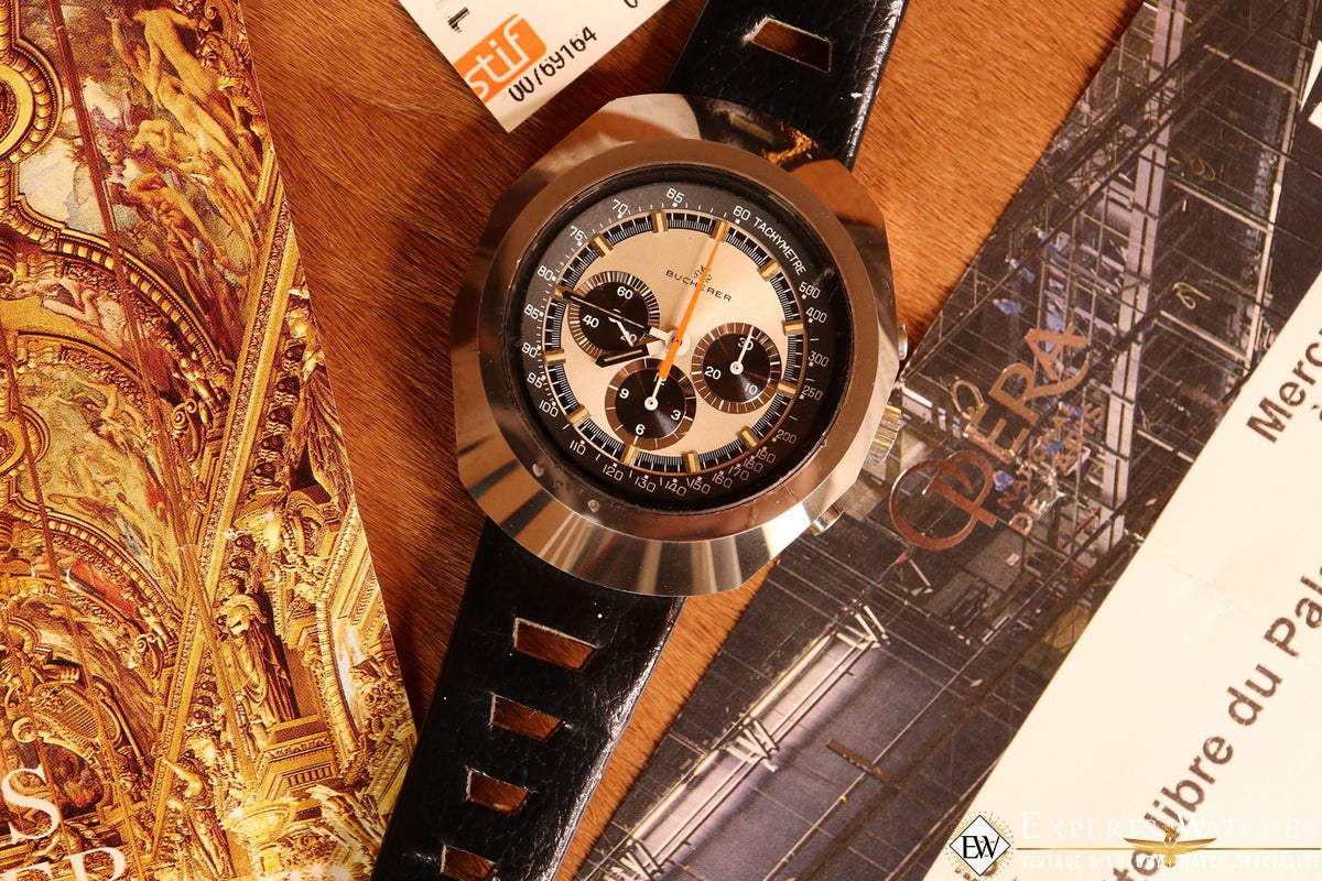 Vintage BUCHERER Chronograph Anakin Skywalker PANDA CAL.1873 861 TUGST