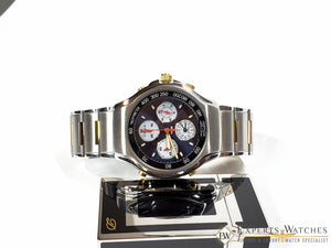 NOS YEMA Seiko FlyGraf Pilot Chronograph Alarm Watch YM063 7T34 Box Paper