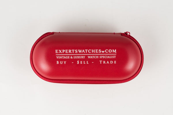 Experts Watches Watch Box Travel Service Case with Foam Inserts Zipper Red - Experts Watches