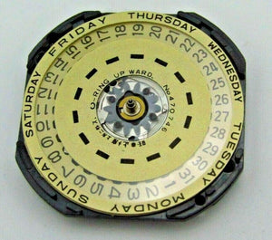NOS SHIOJIRI Y144A Quartz Watch Movement Day Date Japan - Experts Watches