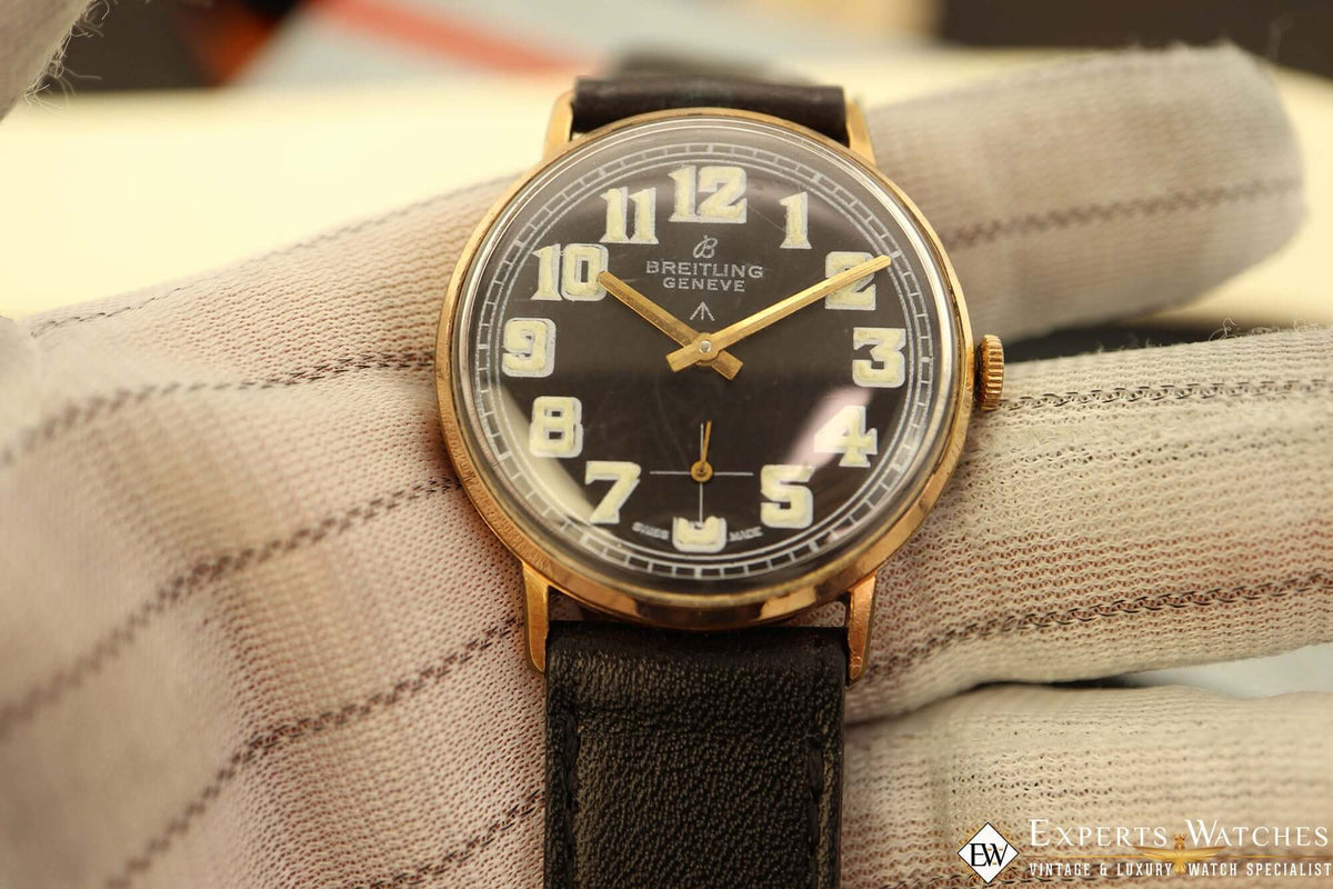 1940 s Vintage Breitling California Dial Rose Gold Seconds Military Wa Experts Watches