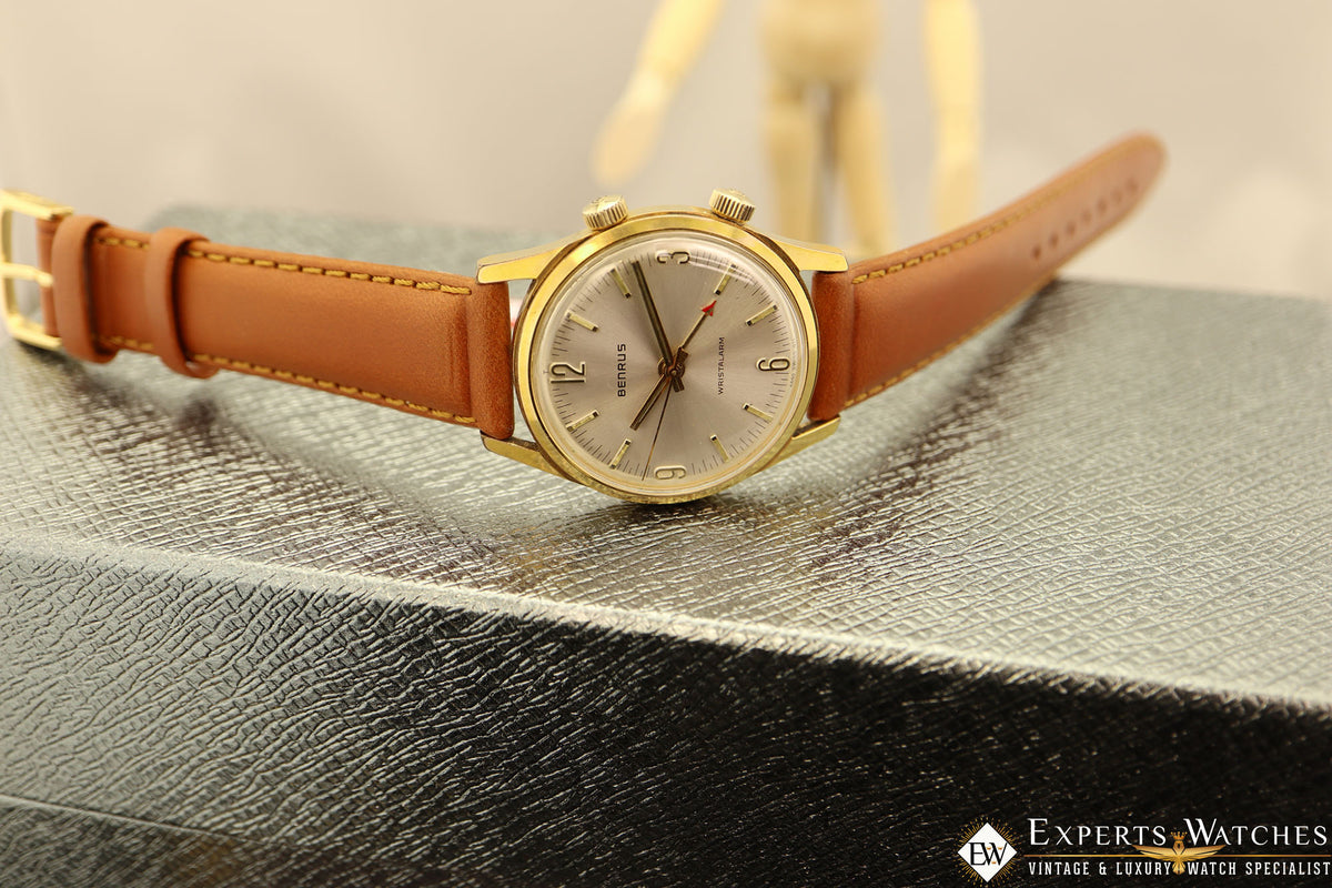 1960 s Vintage Serviced Benrus Wrist Alarm Manual Gold Fill