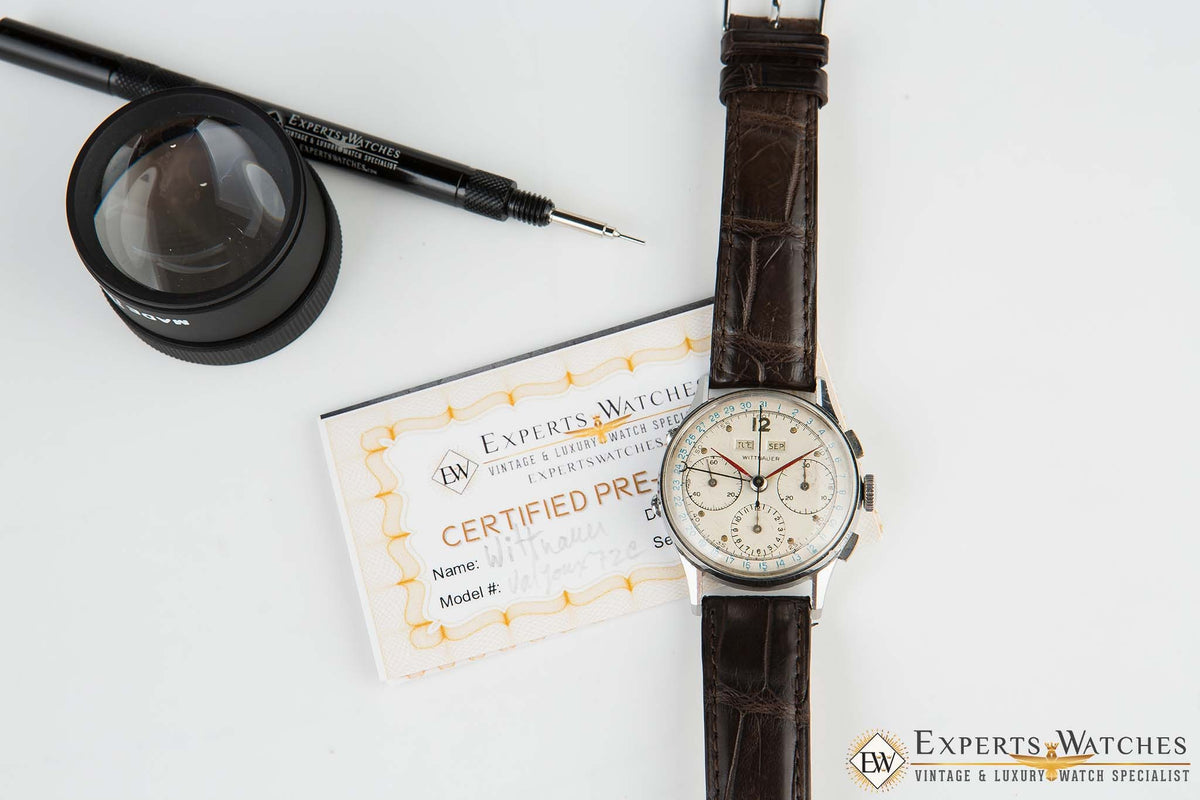 1950s Vintage Wittnauer Valjoux 72C Triple Date Calendar Chronograph W Experts Watches