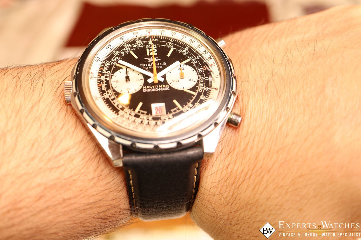 Vintage Breitling Navitimer Chronomatic 1806 Automatic Chronograph Cal Experts Watches