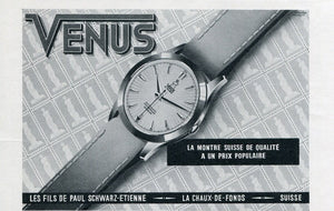 History Venus Watch Movement and Venus Watch Company - Experts Watches