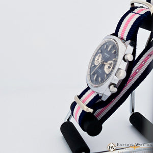 1960's Vintage Regency Chronograph Landeron 248 Sunburst Blue Panda Racing Watch - Regency Wristwatches