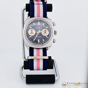 1960's Vintage Regency Chronograph Landeron 248 Sunburst Blue Panda Racing Watch - Experts Watches - Regency