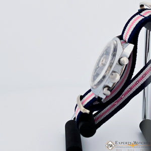 1960's Vintage Regency Chronograph Landeron 248 Sunburst Blue Panda Racing Watch - Regency Wristwatches