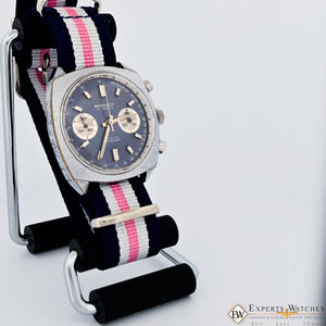 1960's Vintage Regency Chronograph Landeron 248 Sunburst Blue Panda Racing Watch - Regency Wristwatches