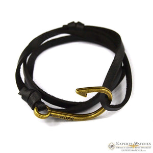 Adjustable Leather Fish Hook Bracelet – Nautical Wrap Style + Free Rope Wrap bag - Experts Watches - Namaste Jewelry By Experts Retail