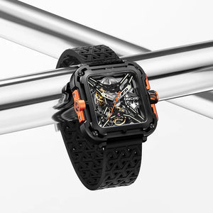 CIGA Design Mechanical Skelton Watch Series X Gorilla Black Orange - Experts Watches - CIGA Design