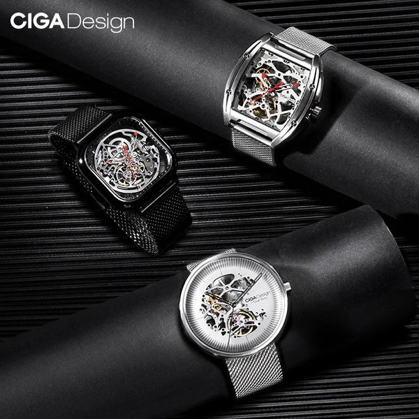 CIGA Design Watch Series Z Edge Titanium Founder Edition Extra Milanese Straps - Experts Watches - CIGA Design