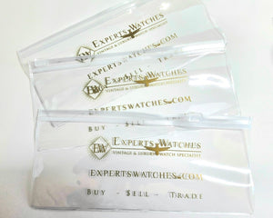 Clear Zipper Watch Pouch Case - Thick PVC - Experts Watches Logo - Experts Watches - Experts Watches