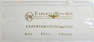 Clear Zipper Watch Pouch Case - Thick PVC - Experts Watches Logo - Experts Watches - Experts Watches