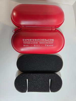Experts Watches Travel Service Case - Red Watch Box with Foam Inserts - Experts Watches - Experts Watches