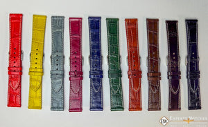 Handmade Genuine Crocodile Leather Watch Strap | Quick‑Release | White Stitch - Experts Watches - Experts Watches