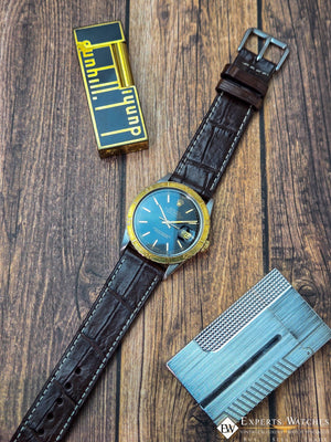 Handmade Genuine Crocodile Leather Watch Strap | Quick‑Release | White Stitch - Experts Watches - Experts Watches