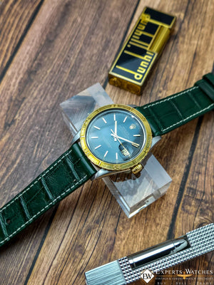 Handmade Genuine Crocodile Leather Watch Strap | Quick‑Release | White Stitch - Experts Watches - Experts Watches