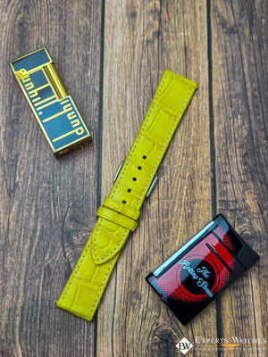 Handmade Genuine Crocodile Leather Watch Strap | Quick‑Release | White Stitch - Experts Watches - Experts Watches