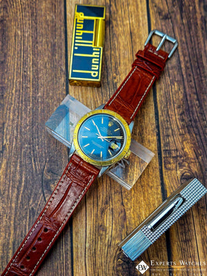 Handmade Genuine Crocodile Leather Watch Strap | Quick‑Release | White Stitch - Experts Watches - Experts Watches