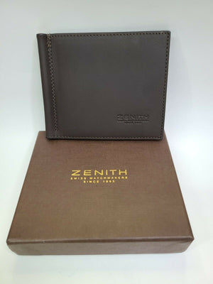 New Zenith Swiss Watch Company Leather Money Clip Wallet Box and Papers - Experts Watches - Zenith