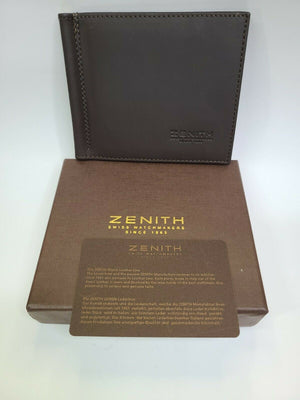 New Zenith Swiss Watch Company Leather Money Clip Wallet Box and Papers - Experts Watches - Zenith