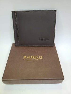New Zenith Swiss Watch Company Leather Money Clip Wallet Box and Papers - Experts Watches - Zenith