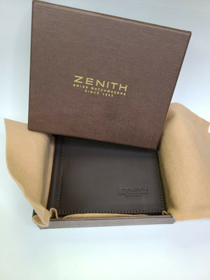 New Zenith Swiss Watch Company Leather Money Clip Wallet Box and Papers - Experts Watches - Zenith