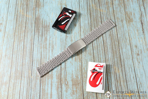 Omega Style Beads of Rice Watch Bracelet – Flat or Curved - Brushed or Polished - Experts Watches - Experts Watches
