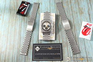 Omega Style Beads of Rice Watch Bracelet – Flat or Curved - Brushed or Polished - Experts Watches - Experts Watches