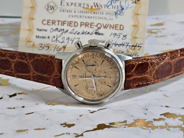 Sold Serviced 1958 Vintage Omega SeaMaster Chronograph Watch CK 2947 Cal 321 - Experts Watches - Omega