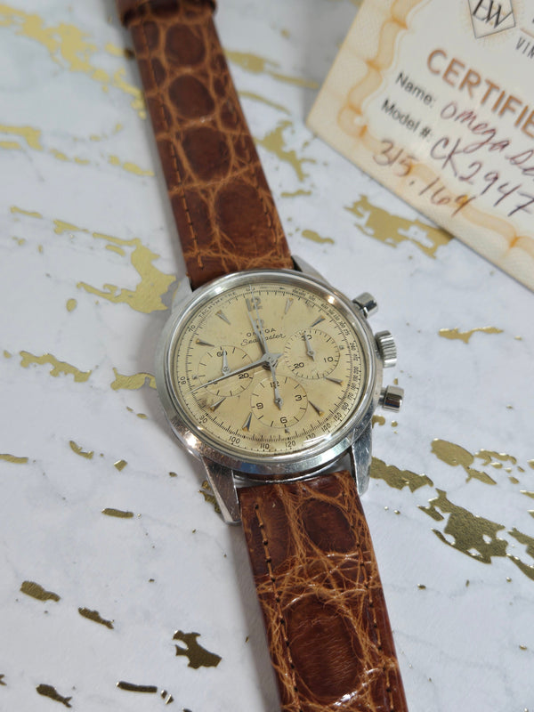 Sold Serviced 1958 Vintage Omega SeaMaster Chronograph Watch CK 2947 Cal 321 - Experts Watches - Omega