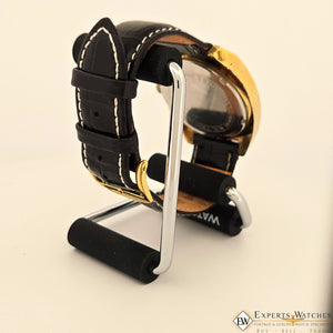 Vintage GRUEN Valjoux 7734 Gold Plate Chronograph Watch Raspberry Panda Dial CPO - Experts Watches - Gruen