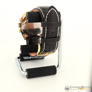 Vintage GRUEN Valjoux 7734 Gold Plate Chronograph Watch Raspberry Panda Dial CPO - Experts Watches - Gruen