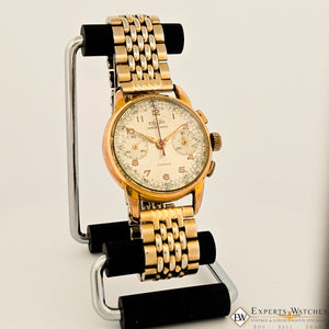 Vintage Rare Enicar Pre Sherpa Chronograph Gold Plated Venus 188 17J Mens Watch - Experts Watches - Enicar