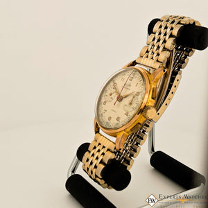 Vintage Rare Enicar Pre Sherpa Chronograph Gold Plated Venus 188 17J Mens Watch - Experts Watches - Enicar