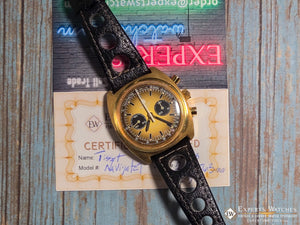 Vintage Tissot Navigator Chronograph Watch Gold plated Gold Brown Sunburst Dial - Experts Watches - Tissot