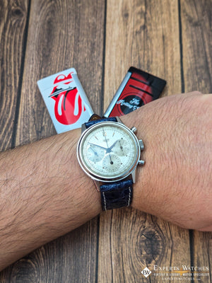 Genuine Crocodile Leather Watch Strap| Round Scales White Stitch | Quick‑Release - Experts Watches Watch Strap