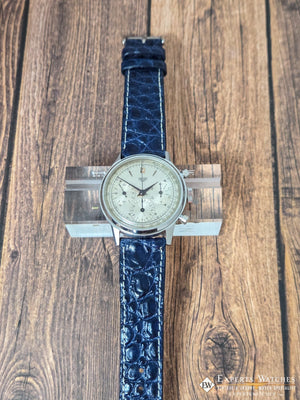 Genuine Crocodile Leather Watch Strap| Round Scales White Stitch | Quick‑Release - Experts Watches Watch Strap