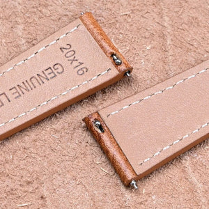 Premium Tapered Full‑Grain Leather Watch Strap with Quick‑Release Spring Bars - Experts Watches by Experts Watches