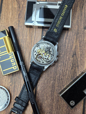 Serviced 1950s Vintage Officers Chronograph Lemania 1270 (320 / 321) Watch 35mm - Lemania Wristwatches