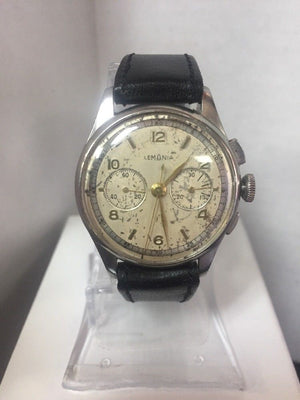 Serviced 1950s Vintage Officers Chronograph Lemania 1270 (320 / 321) Watch 35mm - Lemania Wristwatches