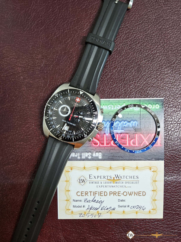 Zodiac Watch Bezel Insert ZO Series Chronograph Sea Dragon Speed 42mm Case -Read