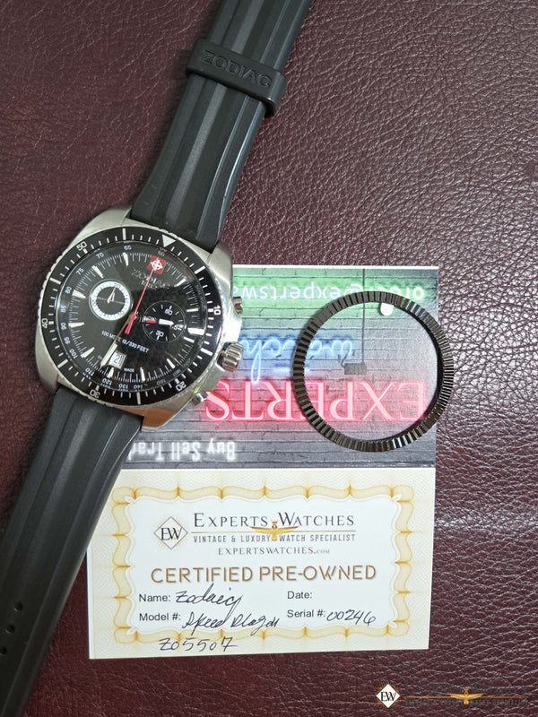 Zodiac Watch Bezel Thick Insert ZO Series Chronograph Sea Dragon Speed 42mm Read