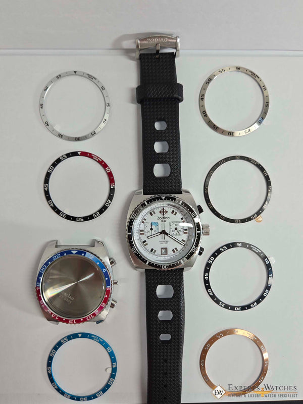 Zodiac Watch Bezel Insert ZO Series Chronograph Sea Dragon Speed 42mm Case -Read