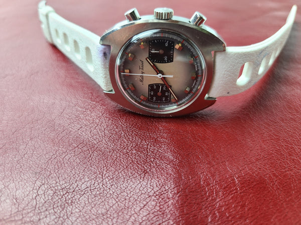 Serviced VINTAGE Rare Mathey Tissot Chronograph Watch Valjoux 236 36mm Panda