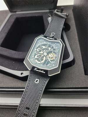 AVENTI UniCorn Skeleton Tourbillion Watch A10 Super Rare Exclusive DLC Black