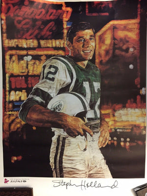 Muhammad Ali with Stephen Holland Signed Giclee on canvas Plus Free Joe Namath